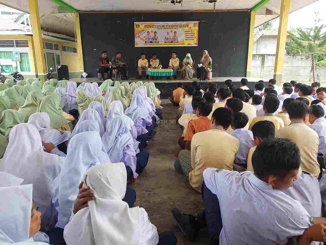 Pesta Demokrasi Madrasah: Penyampaian Visi dan Misi Calon Ketua dan Wakil Ketua OSIM MTsN 2 Aceh Selatan