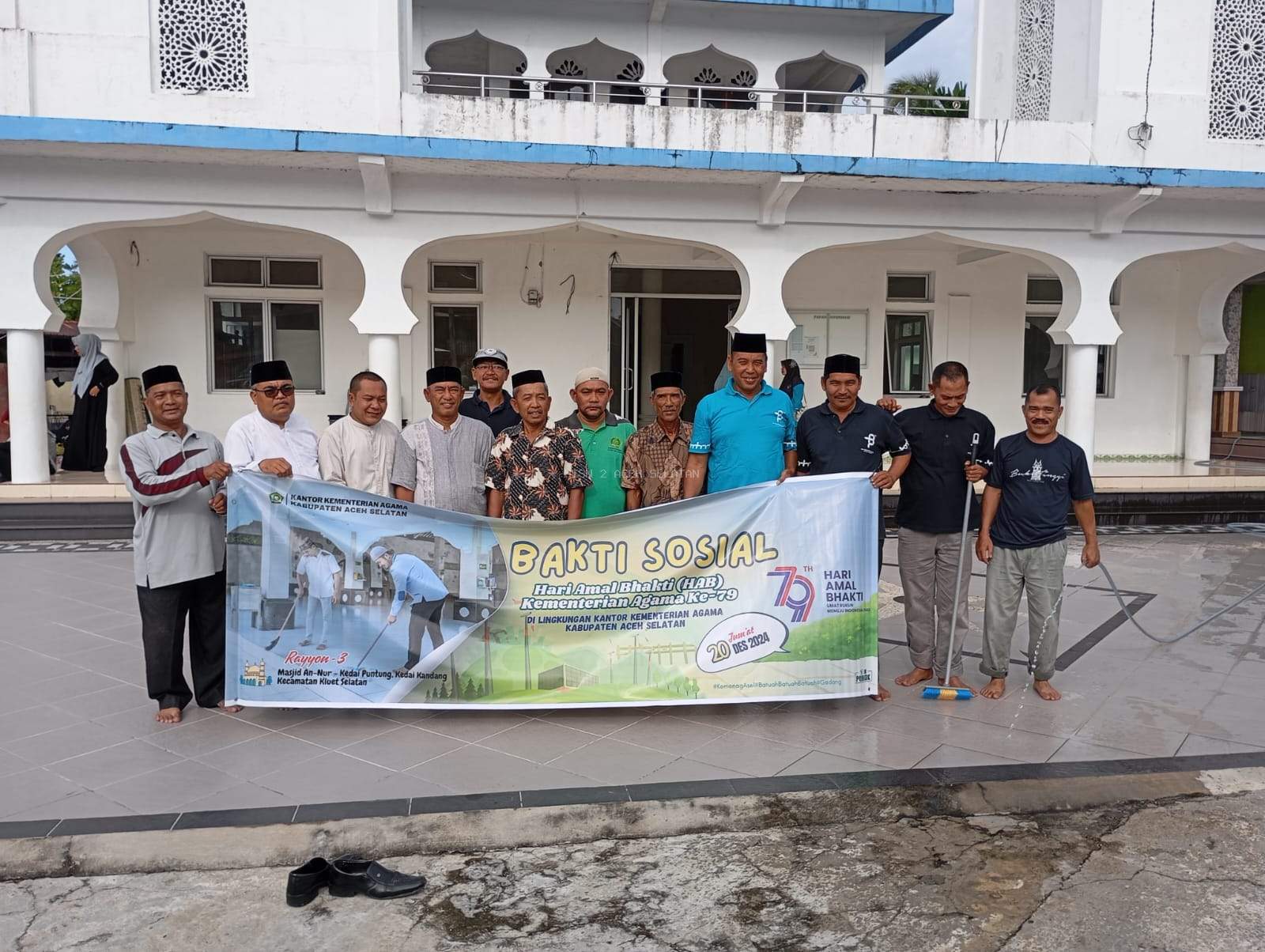 Kemenag Kabupaten Aceh Selatan Rayon 3 Gelar Bakti Sosial di Masjid An-Nur Kedai Kandang